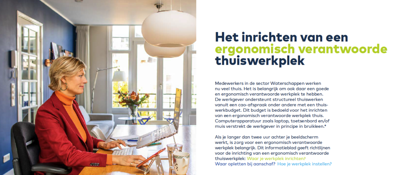 Informatieblad Inrichten thuiswerkplek