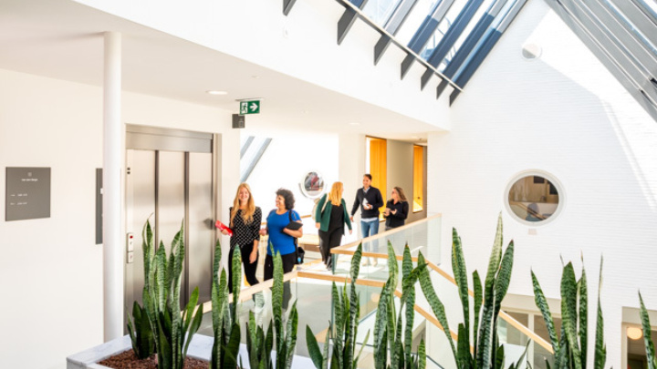 Medewerkers in gesprek op kantoor