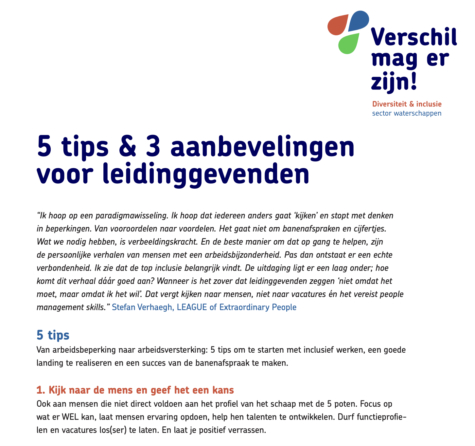 Tips aanbevelingen voor leidinggevenden