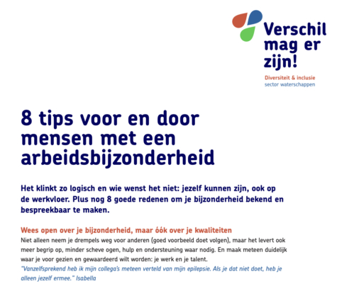 Tips voor en door mensen met een arbeidsbijzonderheid