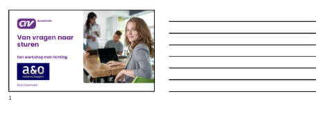Handout CNV Strategie Van vragen naar sturen